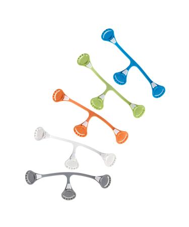 Toddler Size 5-Pack Snappi Cloth Diaper Fasteners - Replaces Diaper Pins - Use with Cloth Prefolds and Cloth Flats Neutral