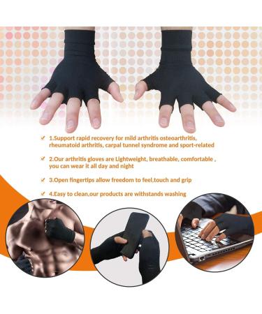 David Copper Compression Arthritis Gloves | Best Copper Infused Fingerless Gloves for Carpal Tunnel Hand Pain & Support Unisex (Small - Buy Online on GoSupps.com
