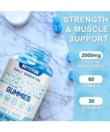 Creatine Gummies with 3g Creatine Monohydrate - Boost Muscle Growth Strength & Endurance for Men & Women - Buy Online on GoSupps.com