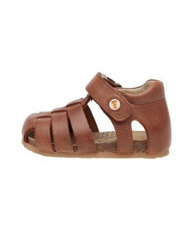 Falcotto Alby-Closed Toe Fisherman Leather Sandals 6 UK Child Brown