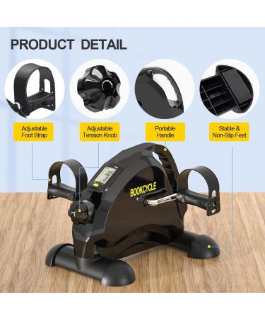 BOOKCYCLE Mini Exercise Bike Pedal Exerciser with LCD Monitor - Black - Buy Online on GoSupps.com