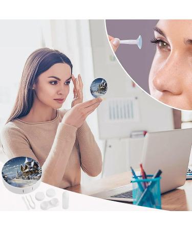 Christmas Winter Contact Lens Case - Portable Travel Storage Box for Happy Holiday Scenes - Buy Online on GoSupps.com