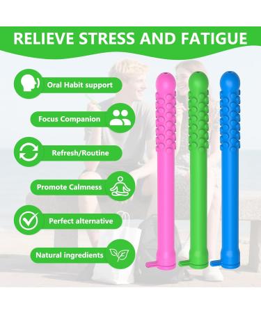 3PCS Fruit Flavored Chewable Essential Oil Breath Stick Pure-Locked Flavor Breather Chew Stick Chewable Oral Fixation Tool with 6 Refill Cores for Travel/Office/Car-Lemon - Buy Online on GoSupps.com