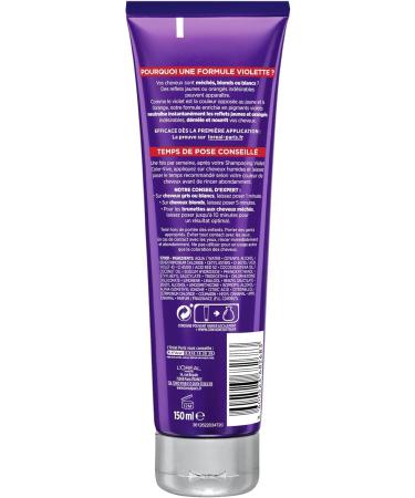 L'Or al Paris - Violet Detangling Mask - For Highlighted Blonde or White Hair - Neutralization of Yellow & Orange Reflections - Elseve Color-Vive - 150 ml - Buy Online on GoSupps.com