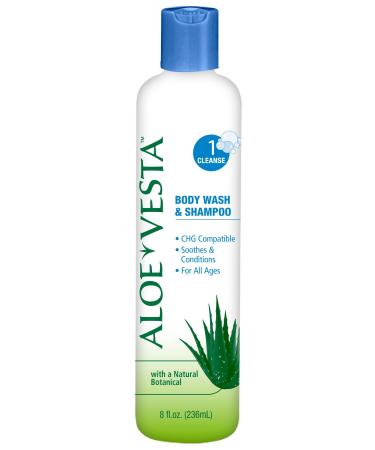 Aloe Vesta Body Wash & Shampoo 8 oz Bottle - Pack of 2