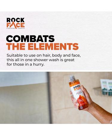 Rock Face Power Shower Gel 410ml | Fresh Spicy Scent | All-in-One Body Wash for Hair and Body | Long-Lasting Fragrance - Buy Online on GoSupps.com