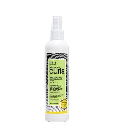 ALL ABOUT CURLS Bond Building Anti-Breakage Spray Strengthens & Protects Vegan & Cruelty Free Sulfate Free 8 Fl Oz