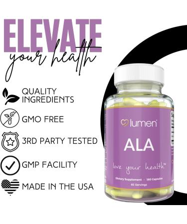 Lumen Naturals ALA for Women - 975mg Per Serving - 180 Count - 60 Servings 180 Count (Pack of 1) - Buy Online on GoSupps.com