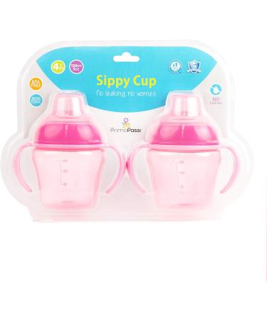 Primo Passi 2 Pack 5oz Sippy Cup For Babies 4 Months old (Grey) (Pink) - Buy Online on GoSupps.com
