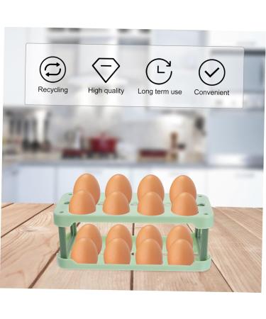 Hemobllo Box Egg Carton Eggs Egg Keeper Egg Storage Case Refrigerator Egg Tray Egg Grid Household re-usable Green 22.3X10.1X8.9CM - Buy Online on GoSupps.com