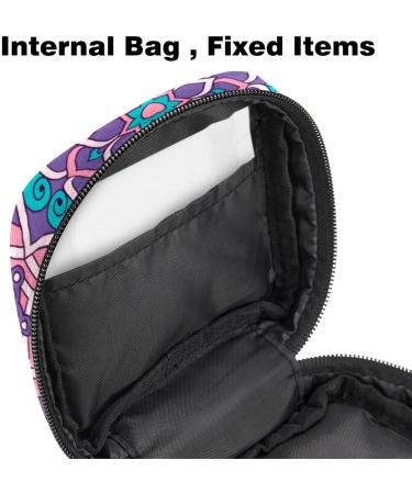 Shop Aesthetic Portable Women's Binding-Up Bags | Menstrual Cup Pocket & Pads for Teen Girls | Multi-Colored Mandala Design - Buy Online on GoSupps.com