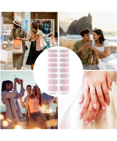 Semi-Cured Nail Wraps Natural Gloss Gel Nail Strips | Adhesive Nail Polish Strips Fingernail Manicure Stickers Salon-Quality Finish Easy Application - Buy Online on GoSupps.com