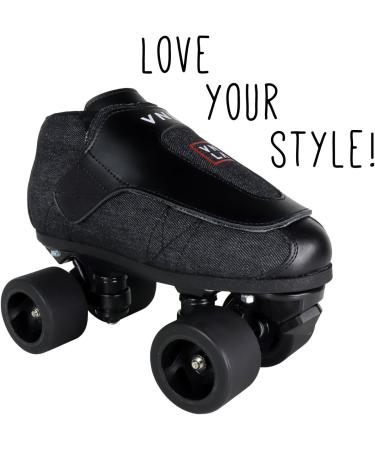 VNLA Junior Stealth Jam Skates - Indoor Unisex Roller Skates Men 13 / Women 14 - Buy Online on GoSupps.com