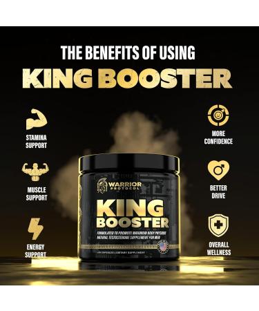 Testosterone Support for Men - Male Enhancing Supplements & Vitality Pills | Testosterone Supplement for Men w/ Turkesterone, Tongkat Ali & Fadogia Agrestis | Boost Muscle Growth, Stamina & Recovery - Buy Online on GoSupps.com
