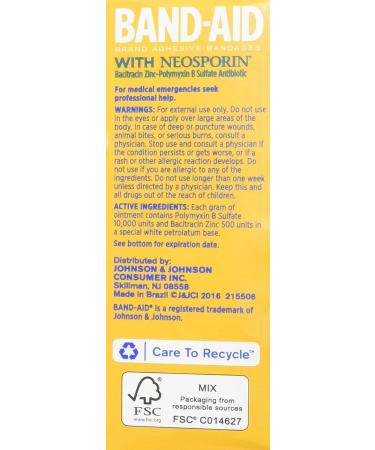 BAND-AID with Neosporin Bandages Assorted Sizes 20 Each (Pack of 2) - 40 Count Total - Buy Online on GoSupps.com