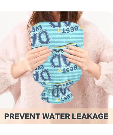 Hot Water Bottle with Cover - Blue Striped 2L | Pain Relief & Headache Relief Hot Water Bag - Buy Online on GoSupps.com