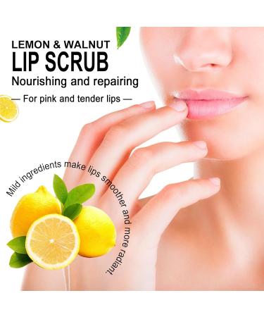 Lip Scrub Exfoliator Fade Lip Scrub Moisturizer-Lip Sleeping Mask Lip Moisturizer for Dry Lips Moisturizing lip scrub Lemon lip Scrub Gentle Lip Exfoliator for Smooth and Brighter Lips 10g - Buy Online on GoSupps.com