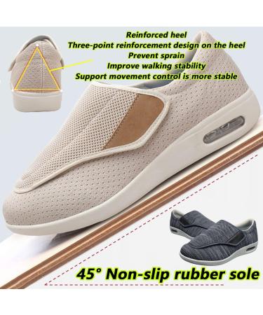 LGZY Extra Wide Width Diabetic Shoes - Orthopedic Adjustable Walking Shoes for Swollen Feet - Lightweight Black Shoes for Women and Men (Size 45 EU) - Buy Online on GoSupps.com