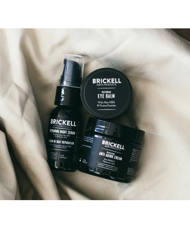 Brickell Men's Advanced Anti-Aging Skin Care Set - Night Face Cream, Vitamin C Serum, Eye Cream - Natural, Organic, Scented - Gift Set - Buy Online on GoSupps.com