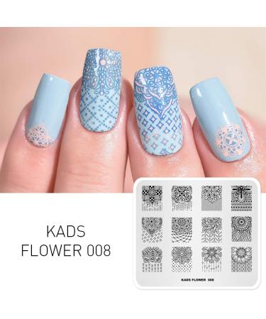 KADS Nail Art Stamping Plates Set - Flower, Butterfly, Ocean & Star Print Manicure Templates - Buy Online on GoSupps.com
