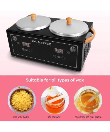 ChoJiah Double Wax Warmer - Professional Digital Display for Faster Hair Removal - Non-Stick Pot - Black (Digital) - Buy Online on GoSupps.com