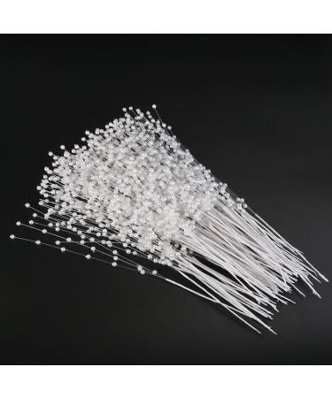 Canjoyn 100 Pearl Beading Stems for DIY Garland & Bouquet Decoration - White - Buy Online on GoSupps.com