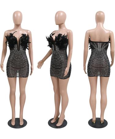 Buy Hanxiulin Women s Party Dress - Glitter Evening Cocktail Dress for Christmas - Short Tight Fit in Black - Buy Online on GoSupps.com