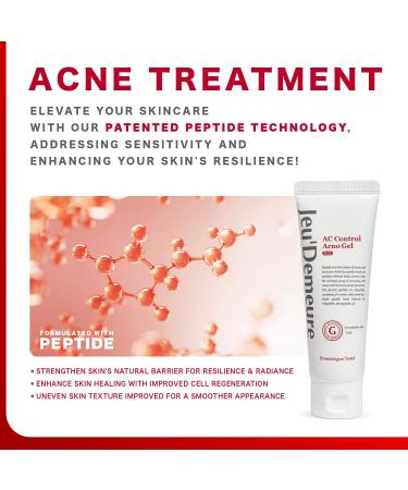 JEU DEMEURE Korean AC Control Gel - Acne Treatment for Sensitive Skin Calming Peptide Formula for Breakouts | 2.53 fl oz - Buy Online on GoSupps.com