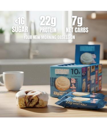 Legendary Foods Cinnamon Roll 22g Protein Bars Gluten-Free Low Carb Meal Option Sweet Zero Sugar Snack Keto-Friendly 10-Pack High Protein Pre- or Post-Workout Nutrition Bars Cinnamon Roll 10 - Buy Online on GoSupps.com