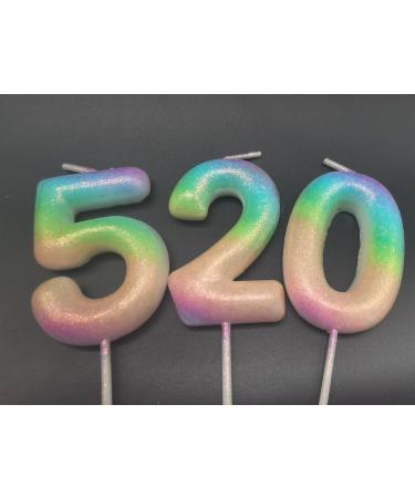 Large 2.76 inch Rainbow Number 1 Candle for Baby's First Birthday Party Cake Topper and Milestone Celebrations - Buy Online on GoSupps.com