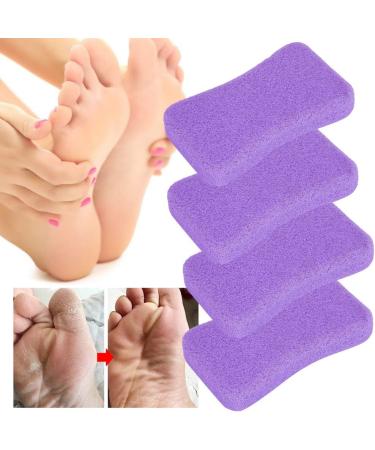 4-Piece Pumice Stone Set for Massage Callus Peeling & Foot Care - Purple Pedicure Scrubber - Buy Online on GoSupps.com