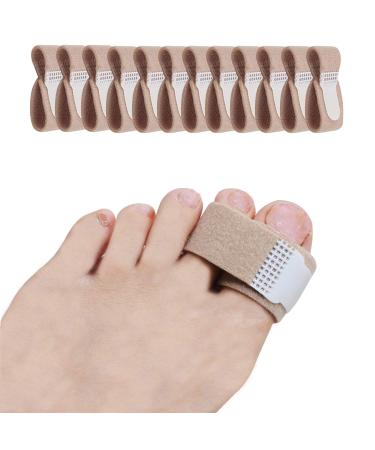 12 Pieces Broken Toe Wraps  Cushioned Bandages  Hammer Toe Separator Splints  Toe Straight  Hammer Toe Wrap  Cushioned Corrector  for Broken Toe  Hammer Toe - L Size