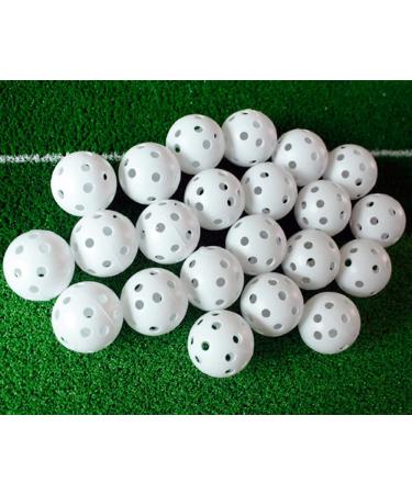 Faswin 100 Pack White Plastic Golf Training Balls - Hollow 41mm Airflow Design for Driving Range and Swing Practice - Buy Online on GoSupps.com