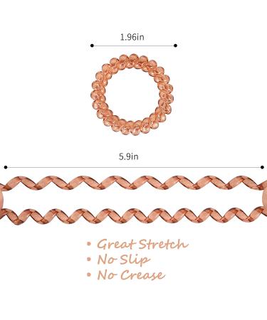 79STYLE Spiral Hair Ties - 24pcs No Crease Coils & Scrunchies in 12 Neutral Colors - Large Size Ponytail Holders for Women & Girls - Buy Online on GoSupps.com