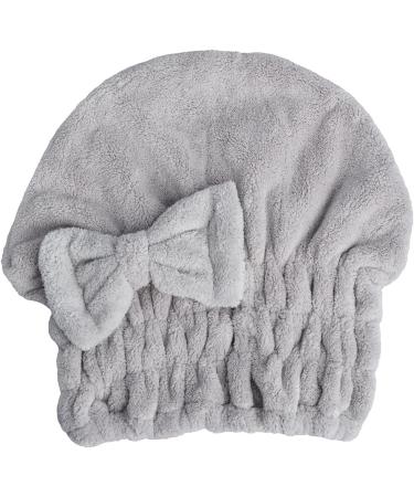 Microfiber Hair Towel Cap for Women - Super Absorbent Quick Dry Turbans for Curly Hair - Anti Frizz Gift (Blue+Grey 2 - Buy Online on GoSupps.com