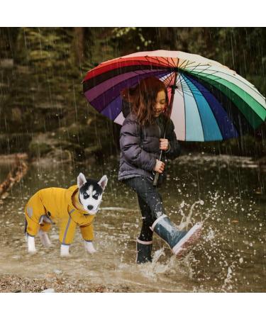 Buy Waterproof Dog Raincoat Adjustable Puppy Rain Jacket with Hood Reflective & Perfect for Small Dogs - Buy Online on GoSupps.com