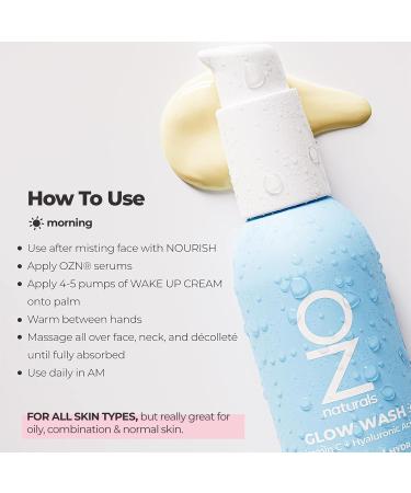 OZNaturals Wake Up Cream | Daily Face Cream with Vitamin C & Blueberry Leaf | Radiant Skin & Sun Spot Protection | 3 oz - International Shipping Available - Buy Online on GoSupps.com
