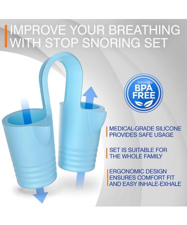Set of Nose Vents - Effective Anti Snoring Solution & Nasal Dilators - Snore Stopper for Better Sleep - Relieve Nasal Congestion - Blue - Buy Online on GoSupps.com