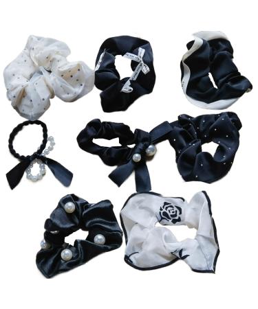 Hair Bobbles Scrunchies for Women Plain Elastic Thick Bands Soft Ropes Ponytail Holder Women's Hair Accessories 10
