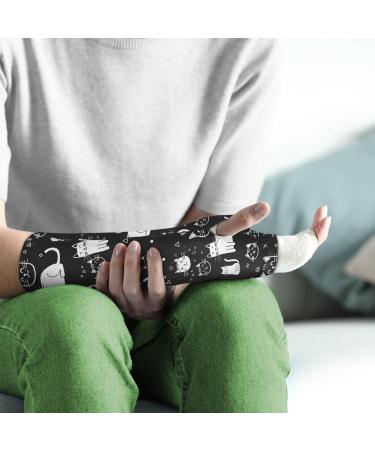 Cats Print Hand Socks for Splint Wrist & Thumb Spica Wrap Liner | Arm Cast Cover Sleeve for Men & Women | Medium Size - Buy Online on GoSupps.com