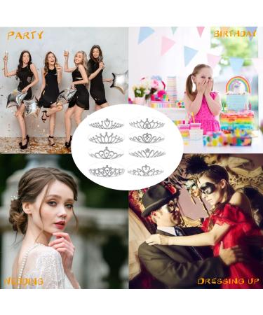 Baaxxango 8 Pack Crystal Tiara Crowns - Perfect for Girls Women Birthday Wedding Party Decor - Buy Online on GoSupps.com