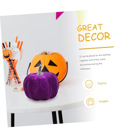 Didiseaon 5pcs Flannel Foam Pumpkin Autumn Decor Halloween Decor Velvet Pumpkins for Decorating Artificial Pumpkin Decoration Fall Decorations Home Decor Photo Prop Fake Pumpkin Set Purple Purple 14X12.5X12.5CM - Buy Online on GoSupps.com