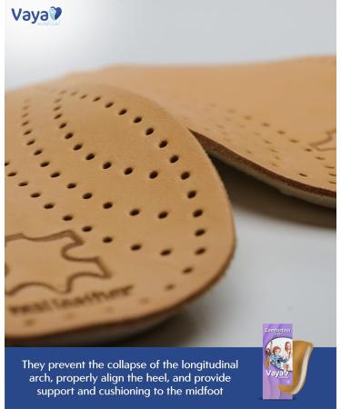 Vaya Medical Orthopedic Sheepskin Insoles for Children - Comfortino Brown Size 32 (US 13) - Buy Online on GoSupps.com