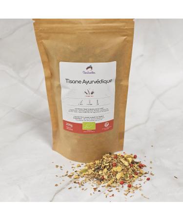  Chabioth Chabioth - Organic Ayurvedic Chai Masala Herbal Tea 200g - with Indian spices - blended and packaged in France - biodegradable sachet - Buy Online on GoSupps.com