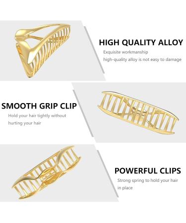 3 Pack 4in Hair Claw Clips for Thick, Thin & Long Hair - Stylish Hair Accessories for Women - Triangles Design in 3 Colors - Buy Online on GoSupps.com