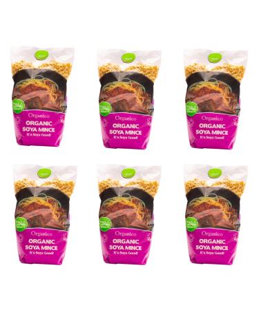 Organico - Organic Soya Mince 6x 200g - High Protein & Gluten-Free Plant Based Food. No GMO No Preservatives. Vegan Mince Suitable For Vegetarian & Vegan Diets Great Protein Alternative