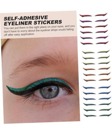 Beavorty 54 Pairs Anti Sweat Eyeliner Eyeshadow Adhesive Eye Line Sticker Adhesive Eyeliner Tape Prom Makeup 1 count (Pack of 1) As Shown 1x3pcs - Buy Online on GoSupps.com