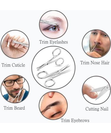 6-Pack Rounded Tip Nose Hair Grooming Scissors - Sharp Manicure Scissors for Men & Women | Perfect for Beard Mustache Ear Hair Eyelashes & Eyebrow Trimming - Buy Online on GoSupps.com