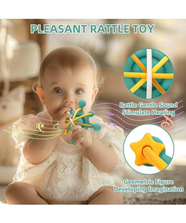ClDy Sensory Baby Bite Ring - BPA-Free Silicone Teether & Rattle Toy for 3+ Months - Ideal for Motor Skills Development | Perfect Baby Gift - Buy Online on GoSupps.com