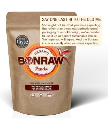 BONRAW 100% Organic Raw Unrefined Panela Sugar 1KG - Great Organic & Natural Replacement for White and Brown Sugar - Buy Online on GoSupps.com